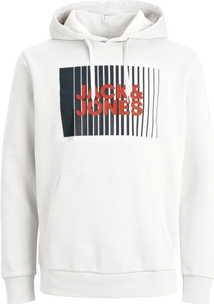 Jack & Jones Jjecorp Logo Sweat Hood Play Noos Beyaz