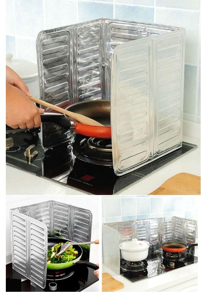 Pratik Ocak Yağ Koruyucu Katlanabilir Alüminyum Levha 32,5 x 84 cm fiyatları