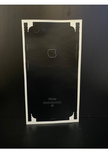 Apple Iphone 6 Plus Arka ve Yan Koruma Jelatin Sticker Kaplama Film -Siyah