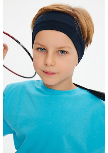Lacivert-Aqua Erkek Çocuk Pamuklu Penye Oversize Aqua T-Shirt Lacivert Bandana 2'li Takım fırsatları