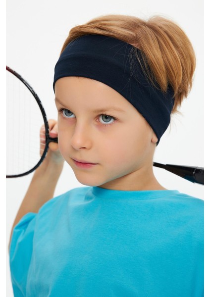 Lacivert-Aqua Erkek Çocuk Pamuklu Penye Oversize Aqua T-Shirt Lacivert Bandana 2'li Takım indirimleri