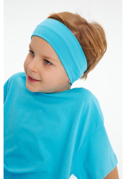 Aqua-Aqua Erkek Çocuk Pamuklu Penye Oversize Aqua T-Shirt Bandana İkili Takım fiyatları