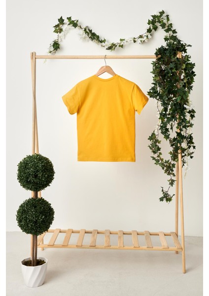 Hardal Erkek Çocuk Kısa Kollu Bisiklet Yaka Terletmez, Rahat Pamuklu Penye T-Shirt indirimleri