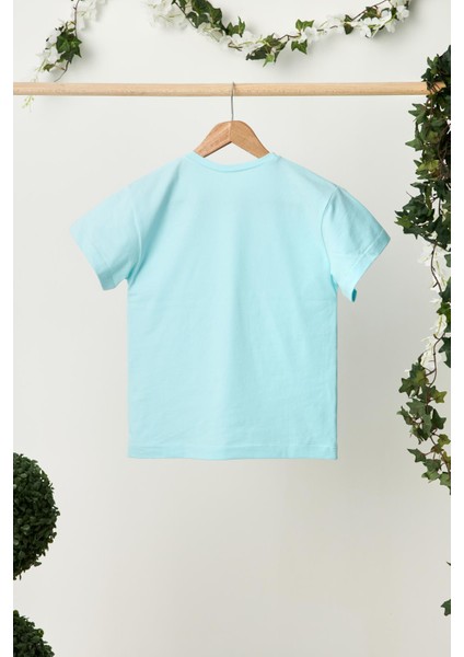 Bebe Mavi Kız Çocuk Kısa Kollu Bisiklet Yaka Terletmez, Rahat Pamuklu Penye T-Shirt fiyatları