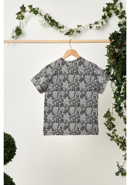 Gri Kız Çocuk Kısa Kollu Bisiklet Yaka Terletmez, Rahat Pamuklu Penye T-Shirt fiyatları