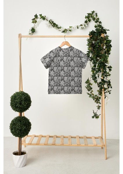 Gri Kız Çocuk Kısa Kollu Bisiklet Yaka Terletmez, Rahat Pamuklu Penye T-Shirt indirimleri