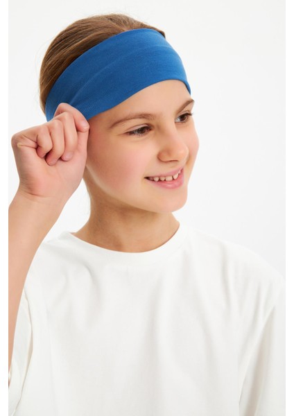 Parlament-Beyaz Kız Pamuklu Penye T-Shirt Bandana 2^li Takım -Spor Rahat Best Of Koleksiyon 3