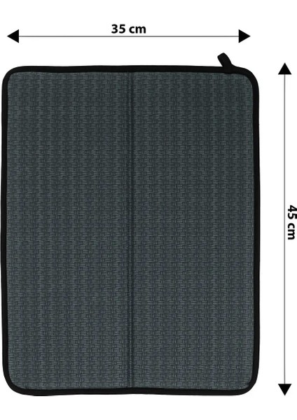 Tezgah Üstü Mikrofiber Bulaşık Matı Koku Yapmaz Kaymaz Ultra Emici Nano Kurutma Pedi Örtüsü 45X35 cm