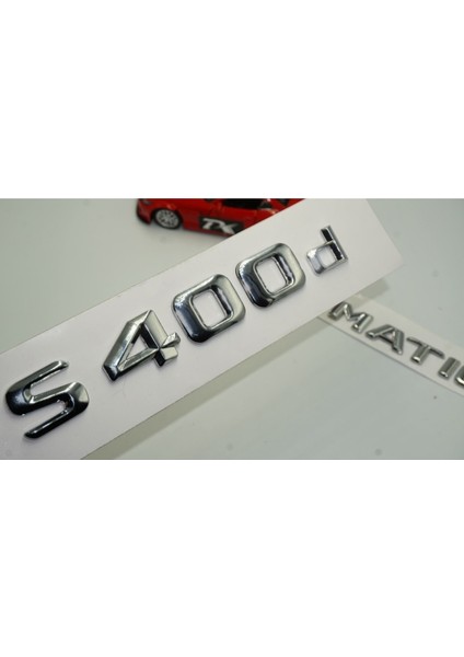 Benz S400D 4matic Bagaj Krom Metal 3m 3D Yazı Logo