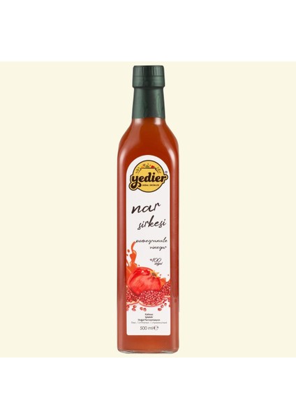 Içilebilir Doğal Fermantasyon Katkısız Nar Sirkesi 500ML