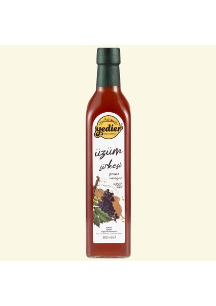 Içilebilir Doğal Fermantasyon Katkısız Üzüm Sirkesi 500ML