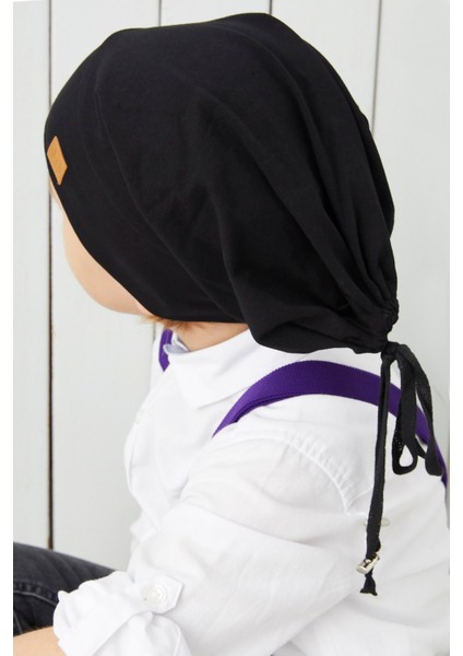 Erkek Çocuk Siyah İp 4 Mevsim Şapka Bere Buff Yumuşak Penye fiyatları