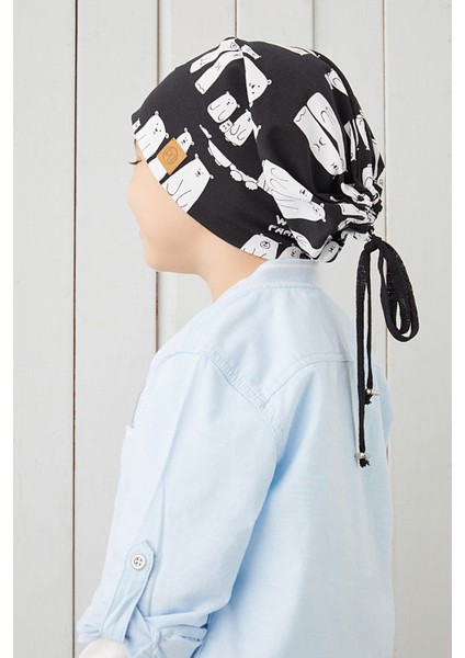 Erkek Çocuk Siyah Beyaz İp 4 Mevsim Şapka Bere Buff Yumuşak Penye fiyatları