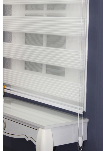 Ekru Geniş Plise Zebra Perde Güneşlik fiyatları