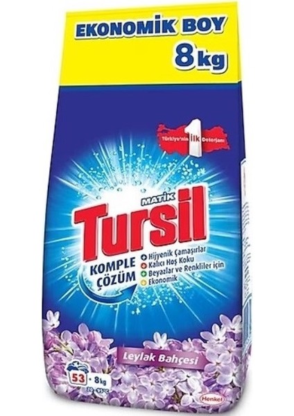 Matik Toz Çamaşır Deterjanı 32KG Leylak Bahçesi (212 Yıkama) Renkli/beyazlar (4pk*8kg)