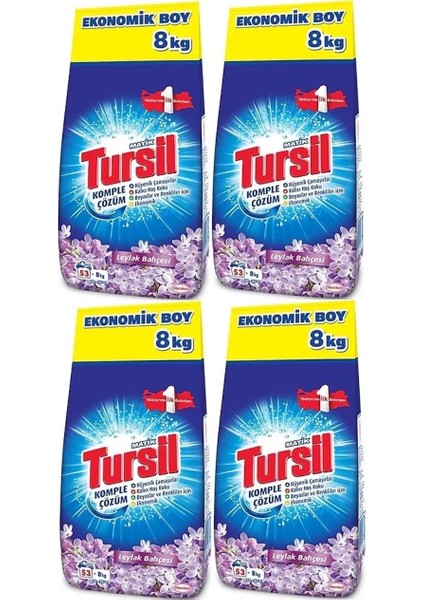 Matik Toz Çamaşır Deterjanı 32KG Leylak Bahçesi (212 Yıkama) Renkli/beyazlar (4pk*8kg) fiyatları