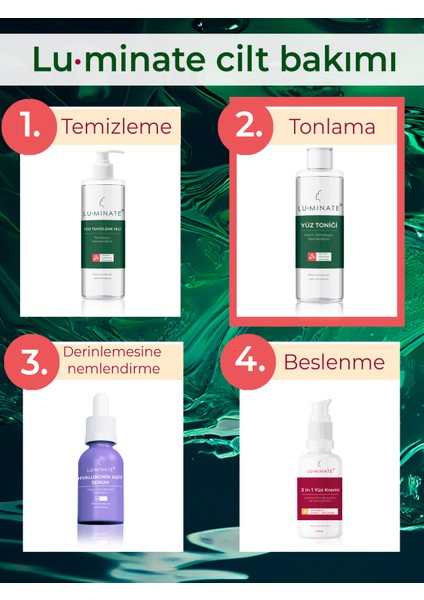 Yüz Tonik Salisilik Asit Aha+Bha Aloe Vera Aydınlatıcı Yüz Temizleme Toniği 200 ml