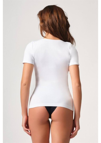 Beyaz Soft Yarım Kollu Atlet modelleri