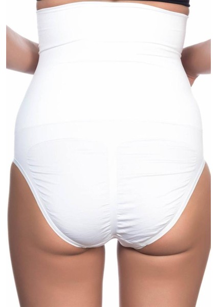 Beyaz Yüksek Bel Double Slip Korse