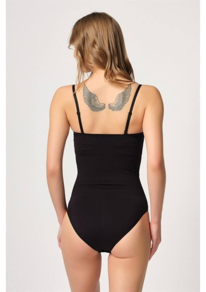 Siyah Göğsü Açık Agraflı Body Korse modelleri