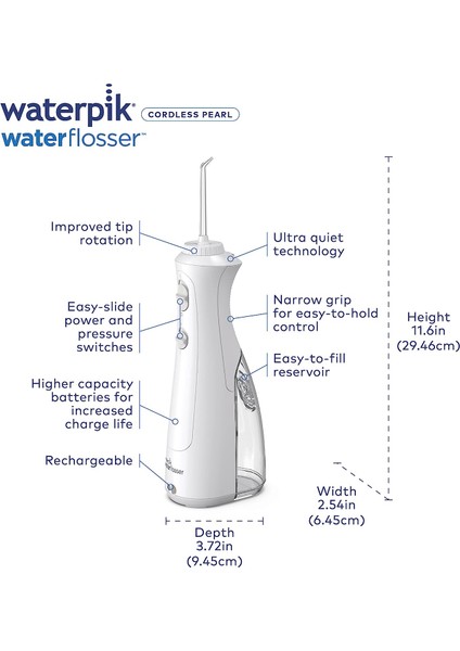 Cordless Pearl Waterflosser WF-13 Ağız Duşu Beyaz