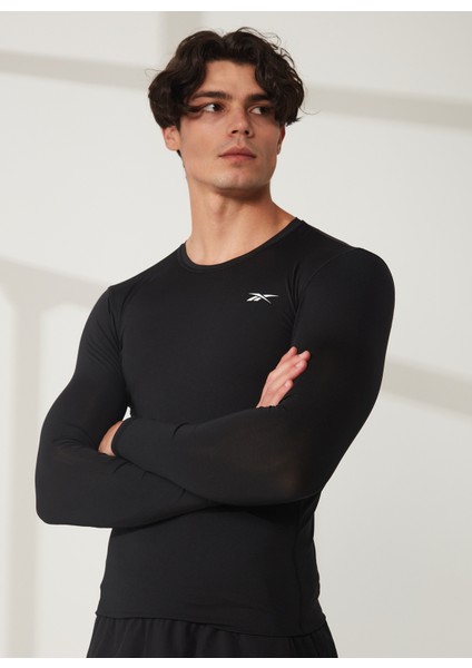 Bisiklet Yaka Siyah Erkek Sweatshırt FP9105 Wor Compr Lo Sleeve Solıd modelleri