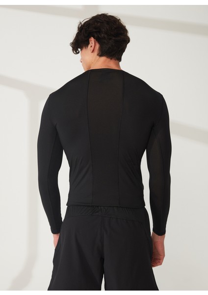 Bisiklet Yaka Siyah Erkek Sweatshırt FP9105 Wor Compr Lo Sleeve Solıd fırsatları