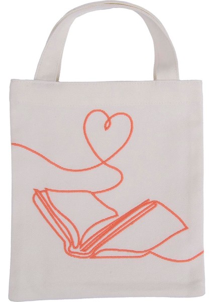 Gri Kanvas Kitap Çantası