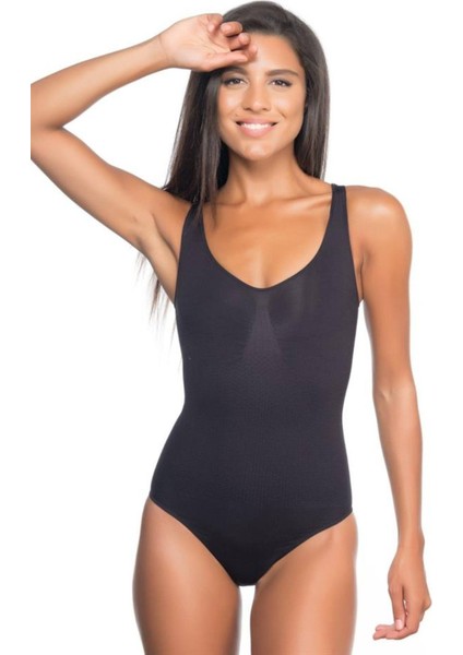 Siyah Kalın Askılı Body Korse