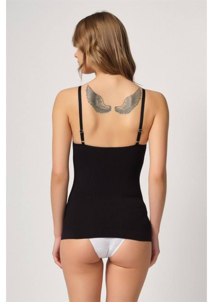 Siyah Ip Askılı Atlet Korse modelleri