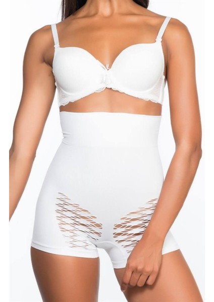 Beyaz Popo Açık Boxer Korse