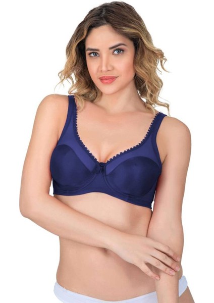 Lacivert Basıc Balenli Toparlayıcı Sütyen