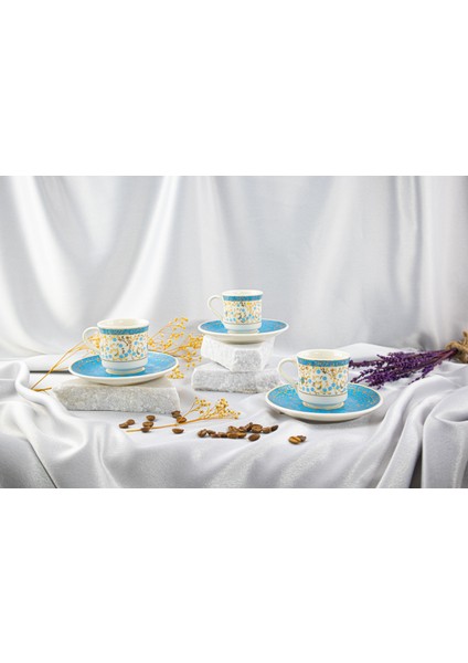 2'li Altın Yaldızlı Porselen Fincan Takımı Kadife Kutulu modelleri