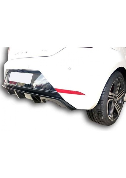 Seat Leon (2017 - 2019) Çift Çıkış Arka Tampon Eki - Difüzör (Plastik)