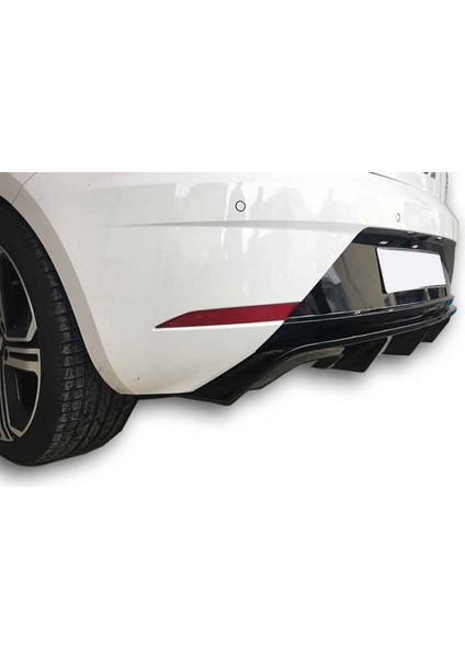 Seat Leon (2017 - 2019) Çift Çıkış Arka Tampon Eki - Difüzör (Plastik) fırsatları