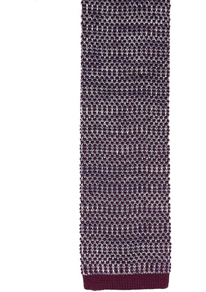 Bordo - Gri Örgü Kravat ÖR8317 modelleri