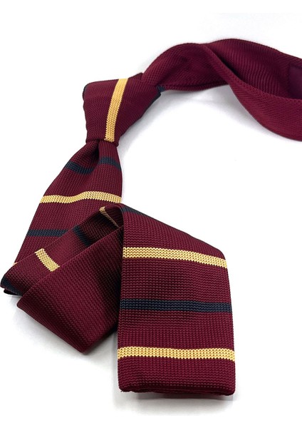 Bordo Çizgi Desen Örgü Kravat ÖR8331 fiyatları