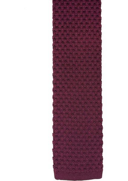 Bordo Düz Beyaz Detaylı Örgü Kravat ÖR8329 fiyatları