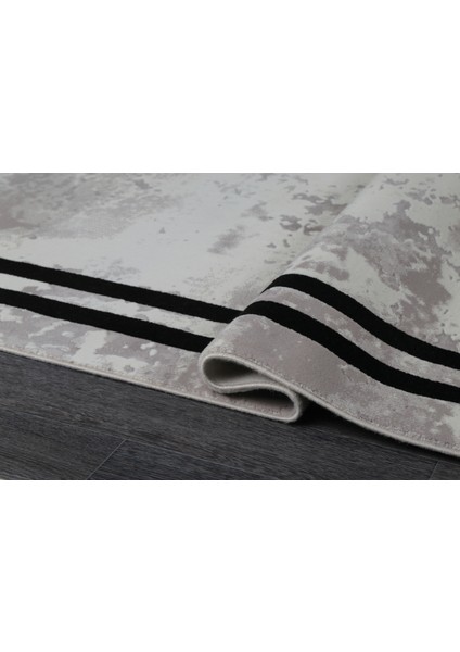 Aspendos Modern 4229A Gri-Siyah Akrilik Maikna Halısı modelleri