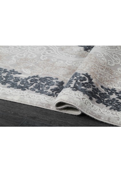 Aspendos Klasik 4191M Gri-Mavi Akrilik Maikna Halısı modelleri