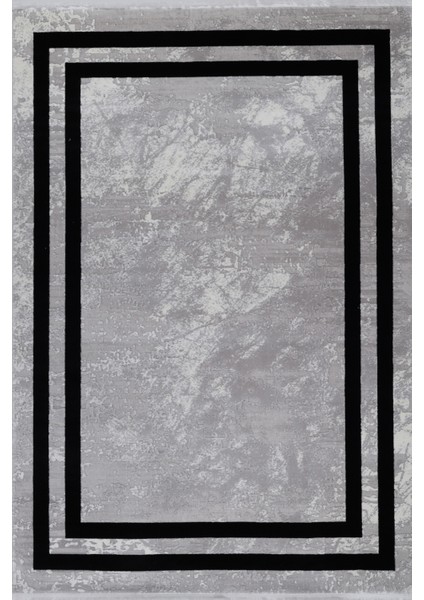 Aspendos Modern 4228C Gri-Siyah Akrilik Maikna Halısı