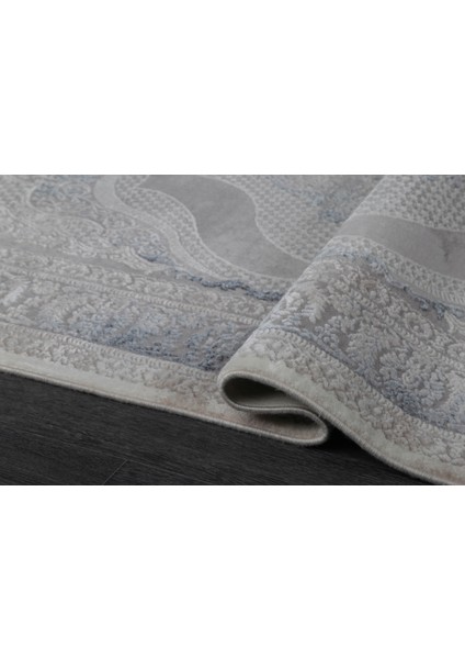 Aspendos Klasik 4387M Gri-Mavi Akrilik Maikna Halısı modelleri