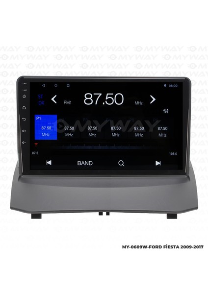 Ford Fiesta Android 12 Multimedya Carplay 2gb RAM+32GB HDD 2009-2012 Navigasyon Ekran