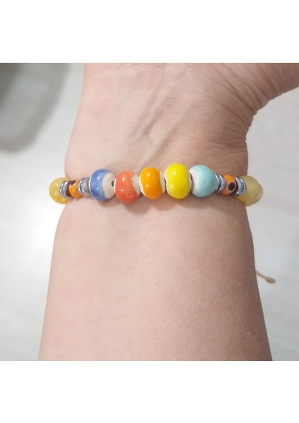 Nazar Boncuklu Toprak Boncuklu Hematit Taşlı Cam Boncuklu Bileklik fiyatları