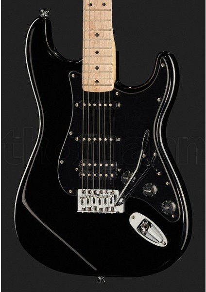 Fender Squier Sonic Stratocaster Hss Black Elektro Gitar Seti