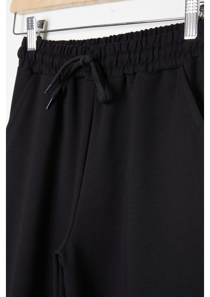 Siyah Bel ve Paça Lastikli Basic Kız Çocuk Eşofman Altı 16248 fiyatları