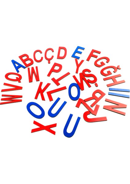 Kesme Harfler - Hareketli Alfabe Büyük Harfler (Kutusuz)
