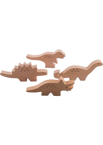 Ham Ahşap Dino Set