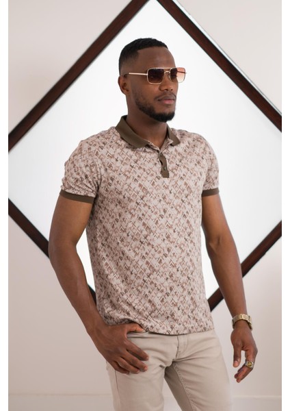 Polo Yaka Dynamıc Fit Baskı Çıt Çıt Detaylı Kısa Kol Erkek Yazlık T-Shirt modelleri