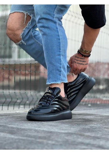 Wagoon WG094 Kömür Rugan Erkek Casual Ayakkabı